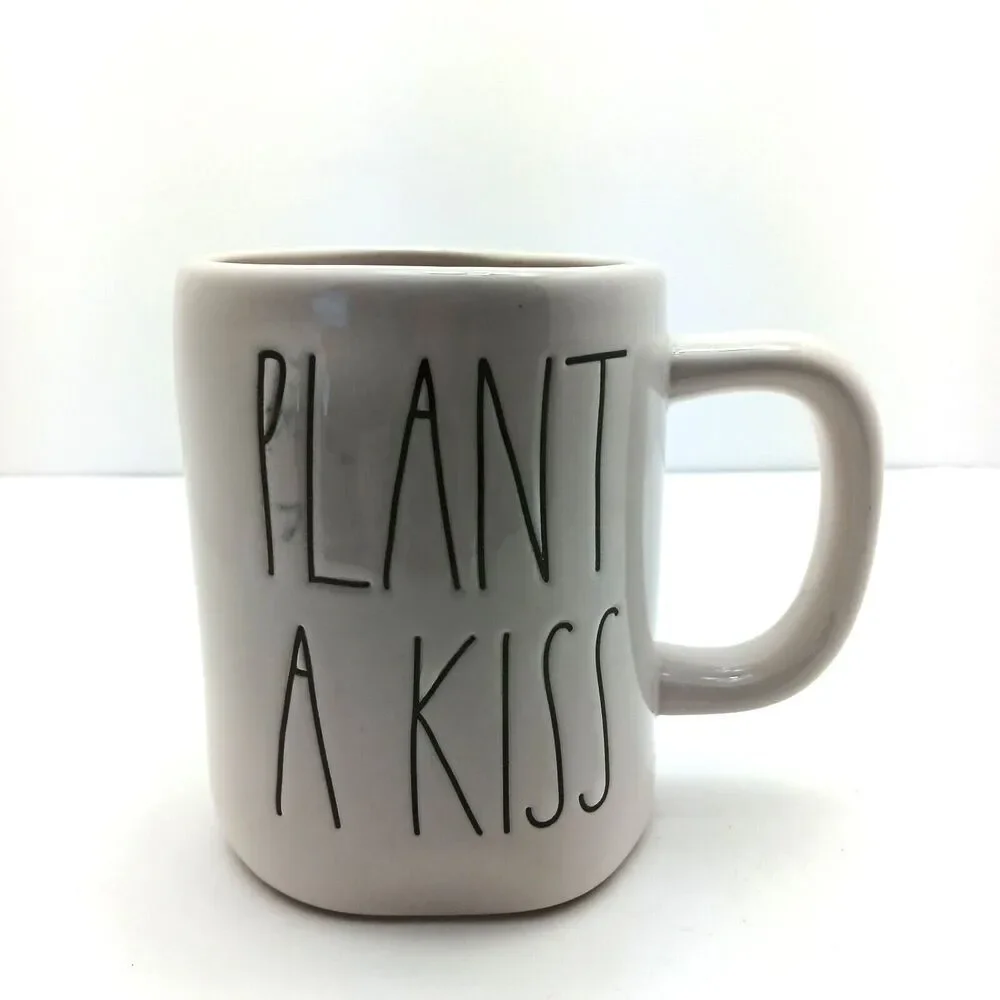 Rae Dunn By Magenta Plant A Kiss Mug Missing Topper Replacement Piece Flawed